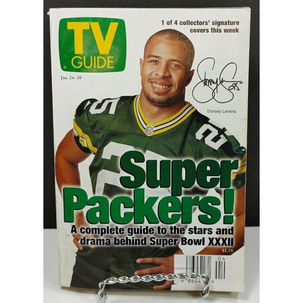 Vintage 1998 TV Guide Green Bay Packers Super Bowl Issue Dorsey Levens Magazine